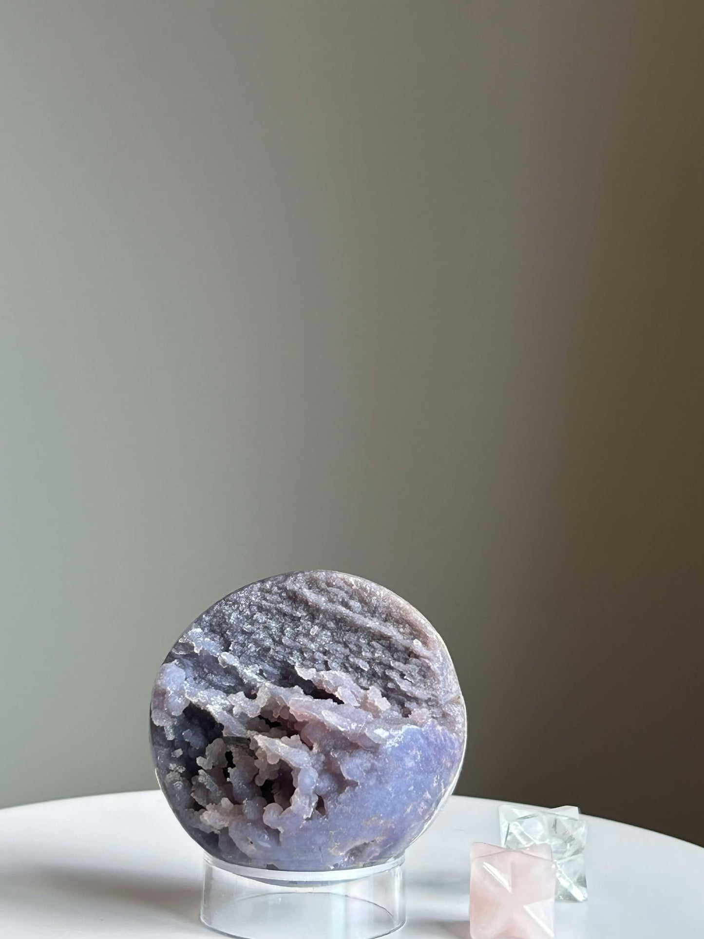 Juice Grape Agate Shield from Negative Energy, Third Eye Chakra Balance.