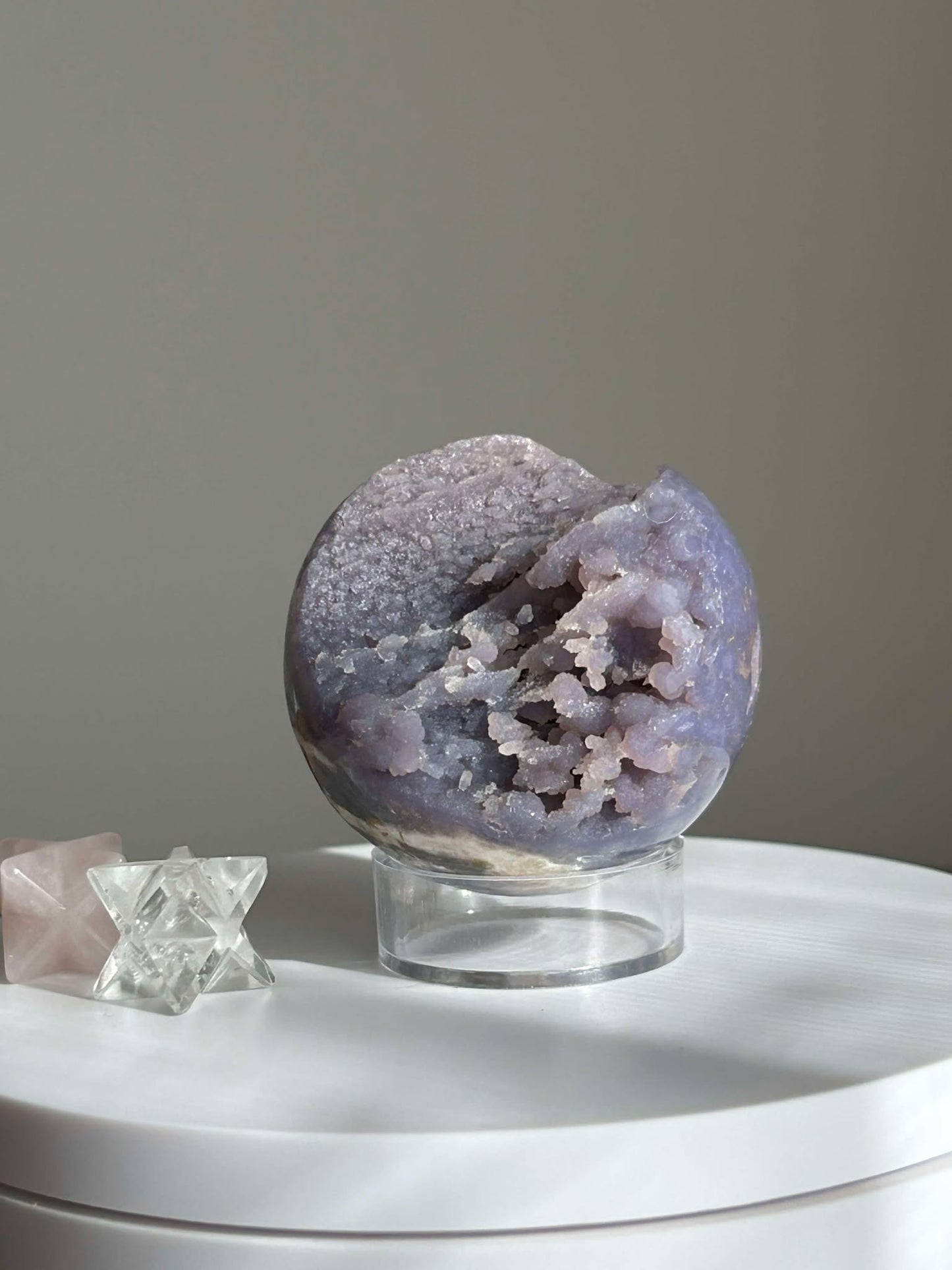 Juice Grape Agate Shield from Negative Energy, Third Eye Chakra Balance.