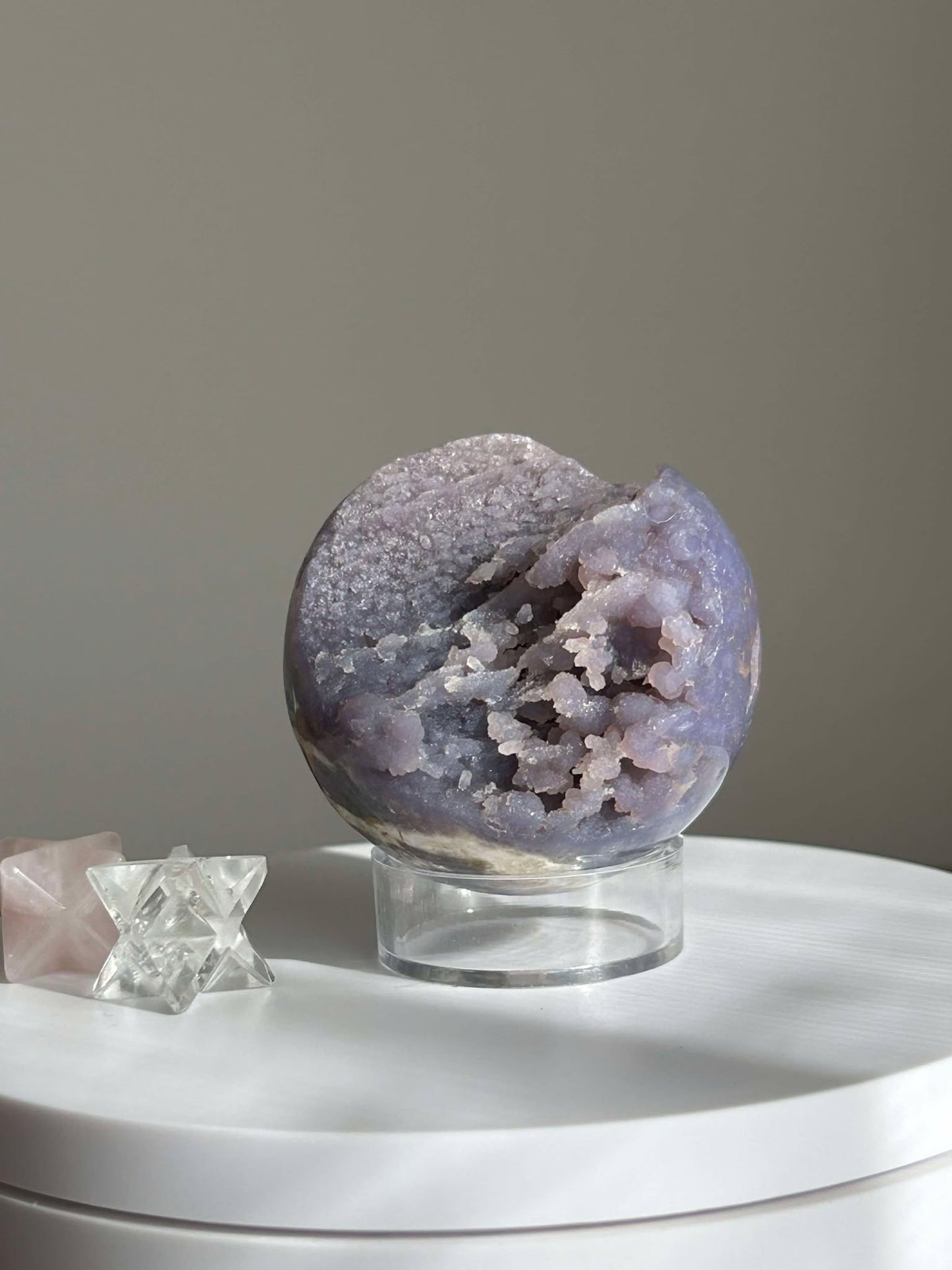 Juice Grape Agate Shield from Negative Energy, Third Eye Chakra Balance.