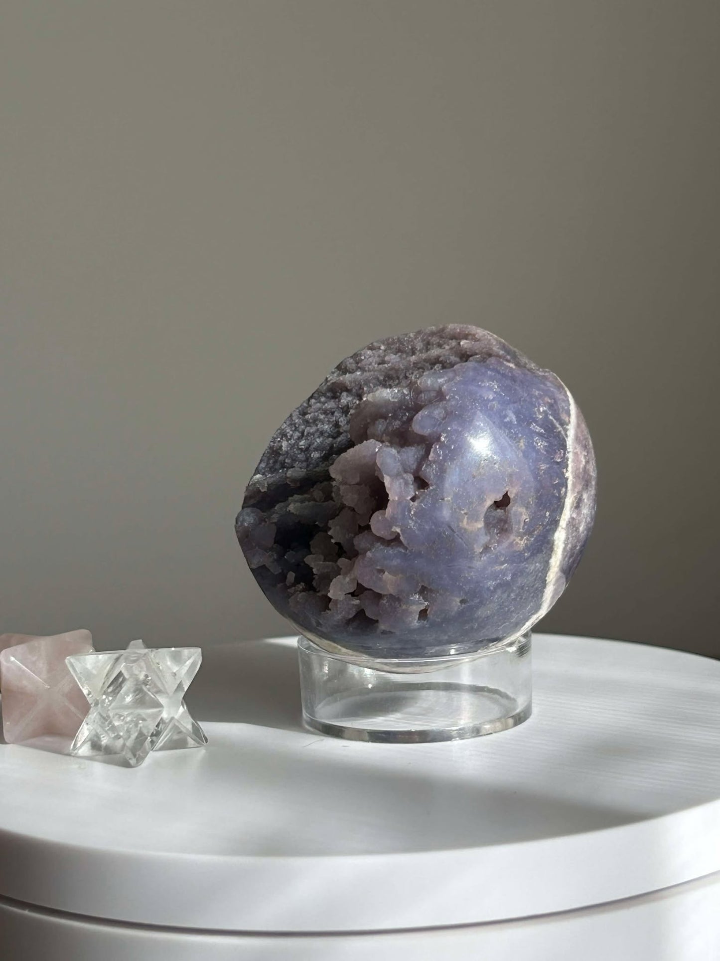 Juice Grape Agate Shield from Negative Energy, Third Eye Chakra Balance.