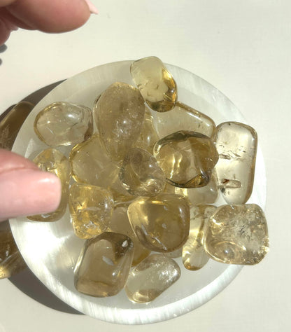 Natural Citrine, Energy alignment, Inner Radiance, Prosperity, and abundance, Solar Plexus Tumbled