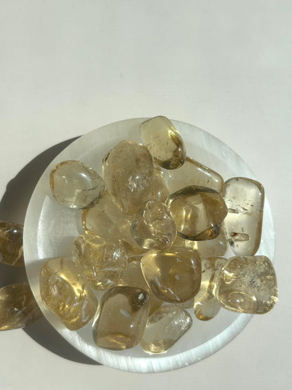 Natural Citrine, Energy alignment, Inner Radiance, Prosperity, and abundance, Solar Plexus Tumbled