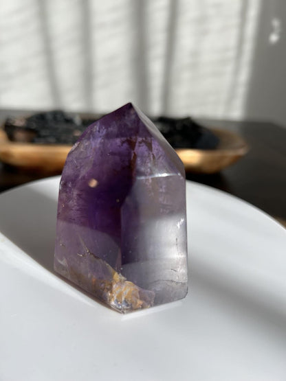 Amethyst Crystal Point Meditation Crown Chakra February Aquarius Crystal Home Warming Best Friend Baby Shower Gift Mom Wife Goddess Crystal
