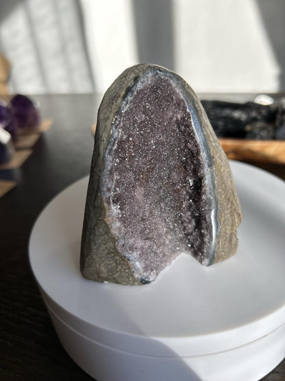 Amethyst Geode Meditation Crown Chakra February Aquarius Crystal Home Warming Best Friend Baby Shower Gift Mom Wife Goddess Crystal Gift