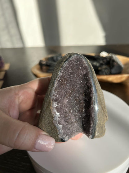 Amethyst Geode Meditation Crown Chakra February Aquarius Crystal Home Warming Best Friend Baby Shower Gift Mom Wife Goddess Crystal Gift