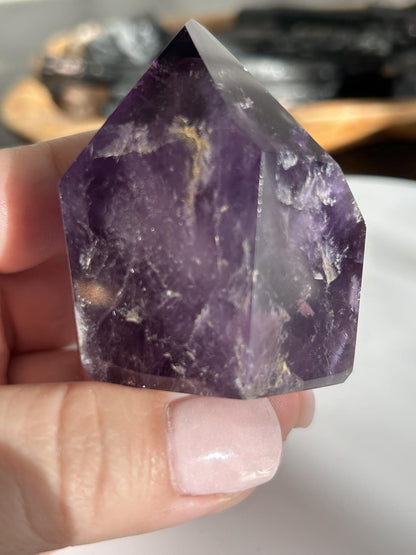 Amethyst Crystal Point Meditation Crown Chakra February Aquarius Crystal Home Warming Best Friend Baby Shower Gift Mom Wife Goddess Crystal