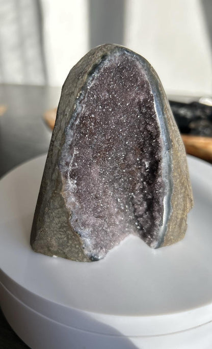 Amethyst Geode Meditation Crown Chakra February Aquarius Crystal Home Warming Best Friend Baby Shower Gift Mom Wife Goddess Crystal Gift
