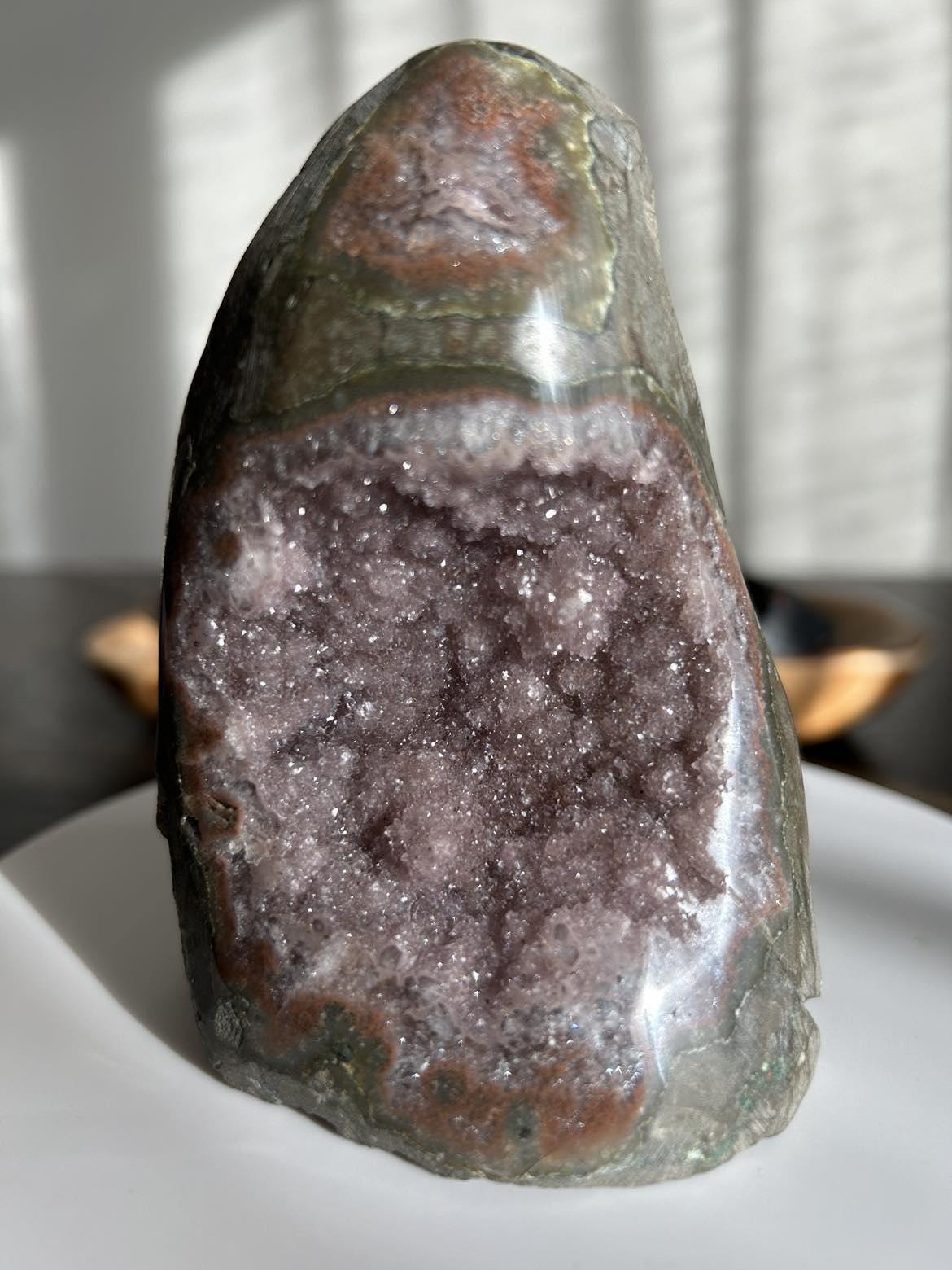 Amethyst Geode Meditation Crown Chakra February Aquarius Crystal Home Warming Best Friend Baby Shower Gift Mom Wife Goddess Crystal Gift