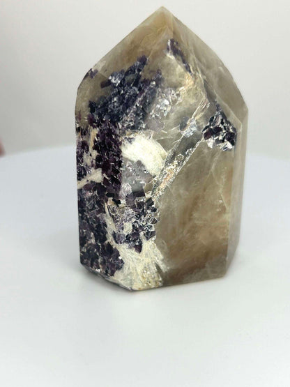 Citrine Lepidolite Crystal Point Solar Plexus Third Eye Meditation Feng Shui Libra Crystal Home Warming  Student Teacher Baby Shower Gift