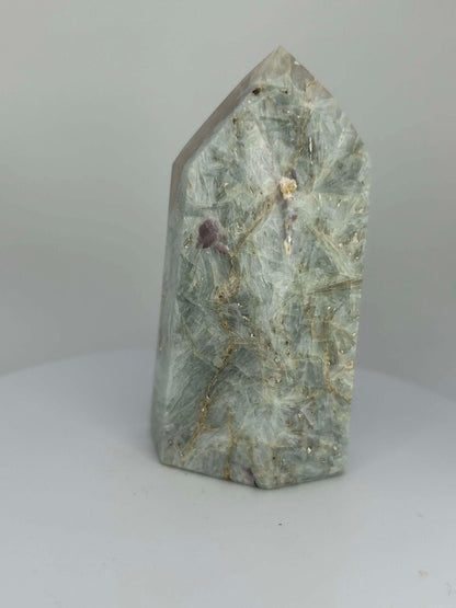 Citrine Lepidolite Crystal Point Solar Plexus Third Eye Meditation Feng Shui Libra Crystal Home Warming Student Teacher Baby Shower Gift