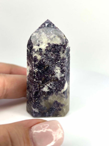 Citrine Lepidolite Crystal Point Solar Plexus Third Eye Meditation Feng Shui Libra Crystal Home Warming  Student Teacher Baby Shower Gift