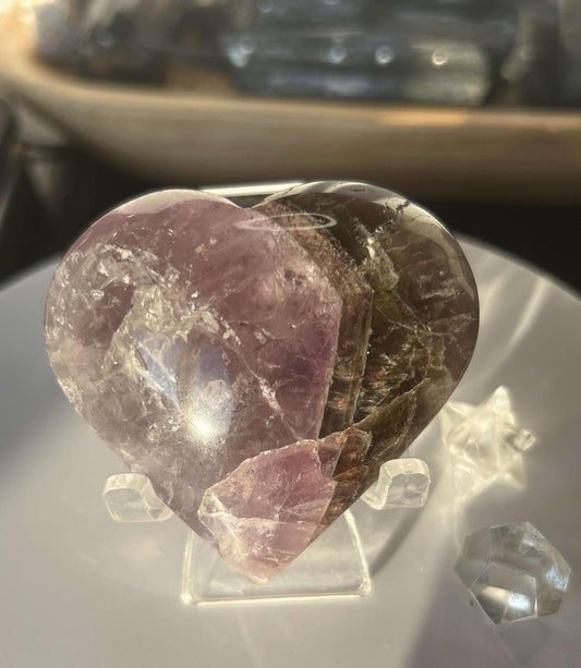Super Seven Amethyst Cacoxenite Crystal Meditation Stone Crown Chakra Energy Amplifier Reiki Healers Gift Home Decor Spiritual Yogi Gift