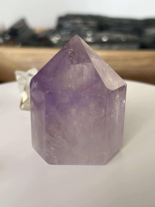 Amethyst Crystal Point Meditation Crown Chakra February Aquarius Crystal Home Warming Best Friend Baby Shower Gift Mom Student Teacher Gift