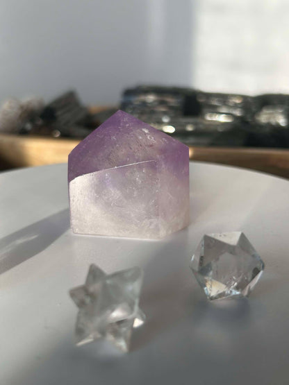 Amethyst Crystal Third Eye Crown Chakra Stone Meditation Gift Home Decor February Aquarius Crystal Feng Shui Peaceful Vibes Energy Crystal