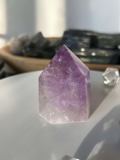 Amethyst Crystal Third Eye Crown Chakra Stone Meditation Gift Home Decor February Aquarius Crystal Feng Shui Peaceful Vibes Energy Crystal