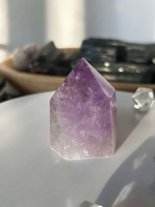 Amethyst Crystal Third Eye Crown Chakra Stone Meditation Gift Home Decor February Aquarius Crystal Feng Shui Peaceful Vibes Energy Crystal