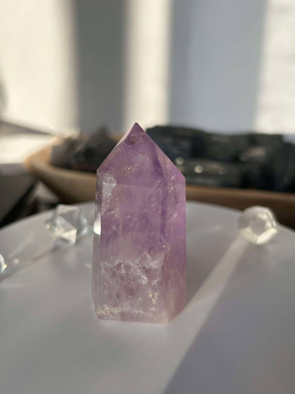 Amethyst Crystal Point Meditation Crown Chakra February Aquarius Crystal Home Warming Best Friend Baby Shower Gift Mom Wife Goddess Crystal