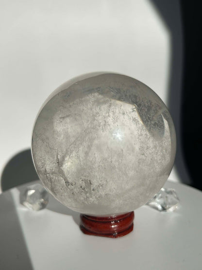Clear Quartz Crystal Sphere Meditation Crown Chakra Home Decor Feng Shui Healers Gift Yogis Teachers Students Love Nature Crystal Gift 1LB