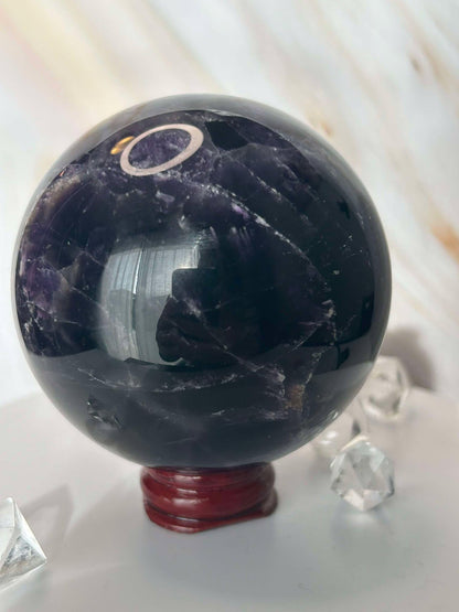 Amethyst Crystal Sphere Meditation Crown Chakra February Aquarius Crystal Home Warming Best Friend  Gift Mom to be Altar decor Crystal Gift
