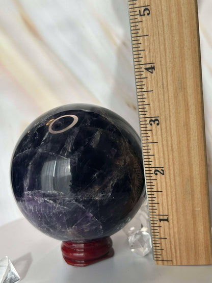 Amethyst Crystal Sphere Meditation Crown Chakra February Aquarius Crystal Home Warming Best Friend  Gift Mom to be Altar decor Crystal Gift