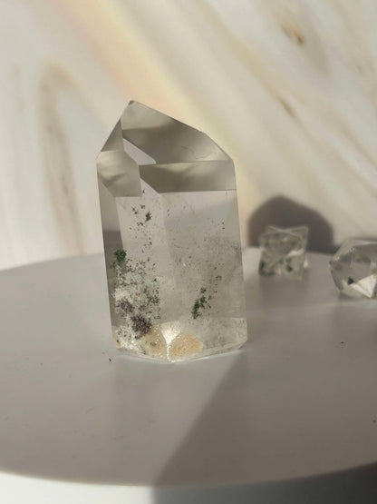 Garden Quartz Lodilite Point Crystal Meditation Crown Root Chakra Altar Decor Stone Nature Inspired Gift Nature Lover Gift Scorpio Gift
