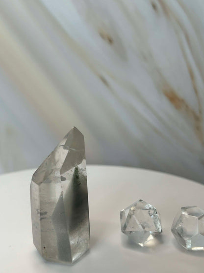 Garden Quartz Lodilite Point Crystal Meditation Crown Root Chakra Altar Decor Stone Nature Inspired Gift Nature Lover Gift Scorpio Gift
