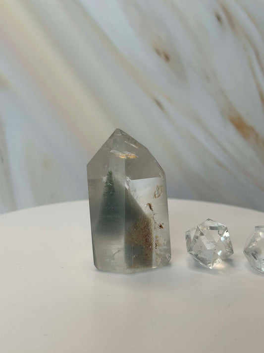 Garden Quartz Lodilite Point Crystal Meditation Crown Root Chakra Altar Decor Stone Nature Inspired Gift Nature Lover Gift Scorpio Gift