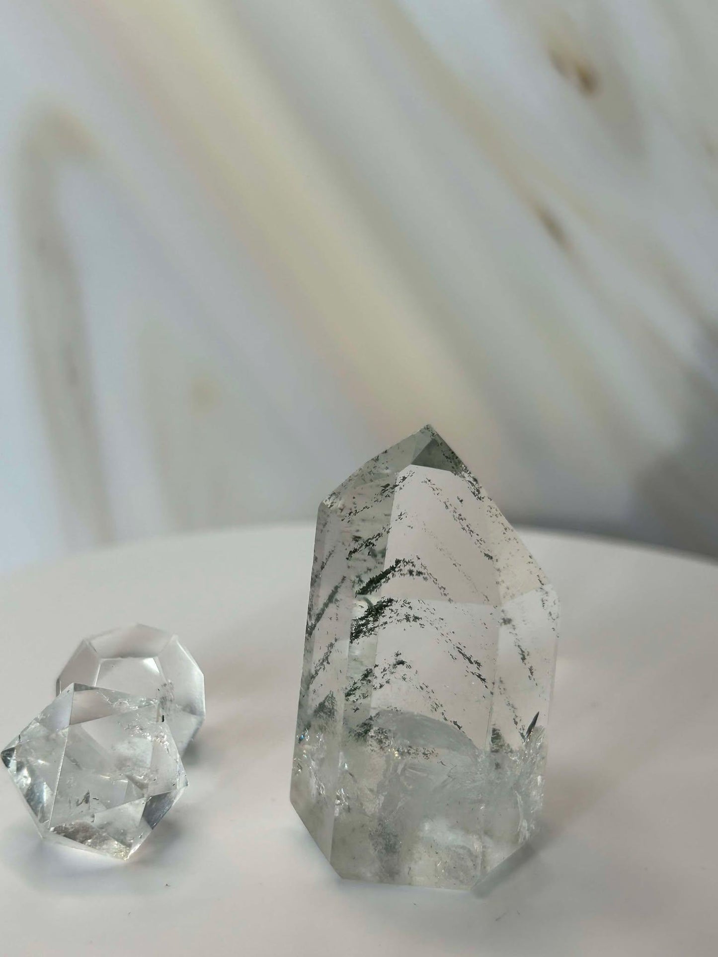 Garden Quartz Lodilite Point Crystal Meditation Crown Root Chakra Altar Decor Stone Nature Inspired Gift Nature Lover Gift Scorpio Gift