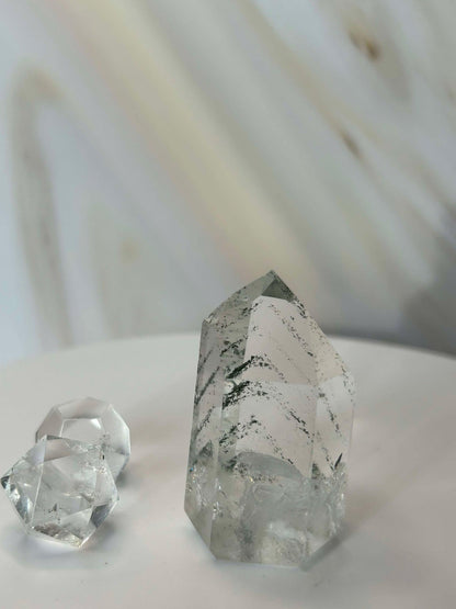 Garden Quartz Lodilite Point Crystal Meditation Crown Root Chakra Altar Decor Stone Nature Inspired Gift Nature Lover Gift Scorpio Gift