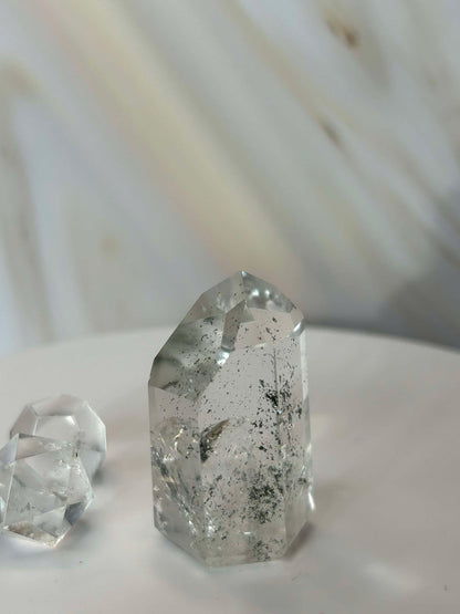 Garden Quartz Lodilite Point Crystal Meditation Crown Root Chakra Altar Decor Stone Nature Inspired Gift Nature Lover Gift Scorpio Gift