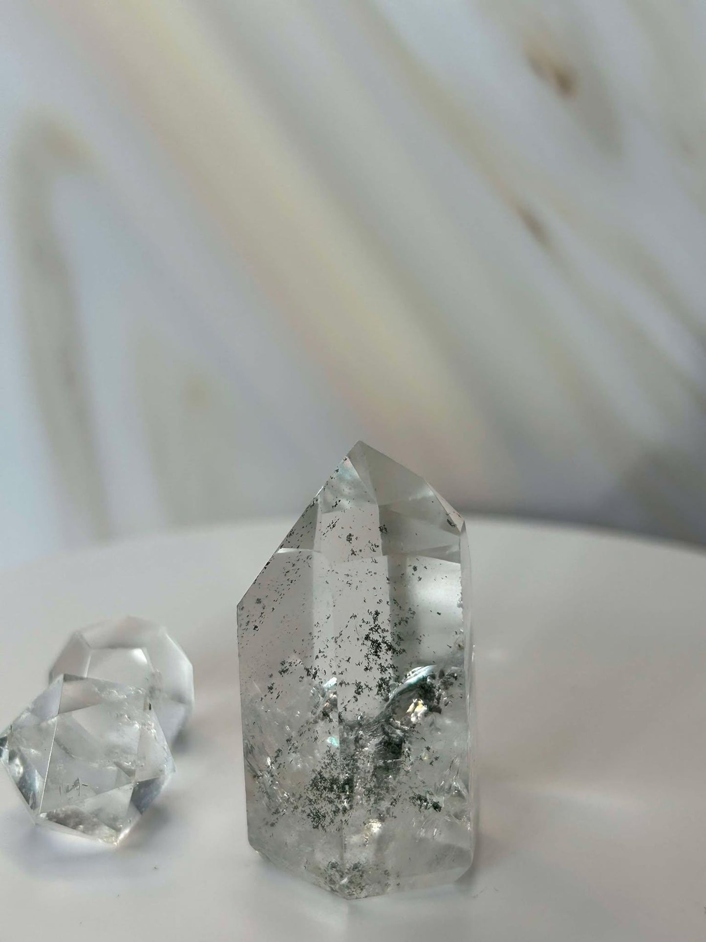 Garden Quartz Lodilite Point Crystal Meditation Crown Root Chakra Altar Decor Stone Nature Inspired Gift Nature Lover Gift Scorpio Gift