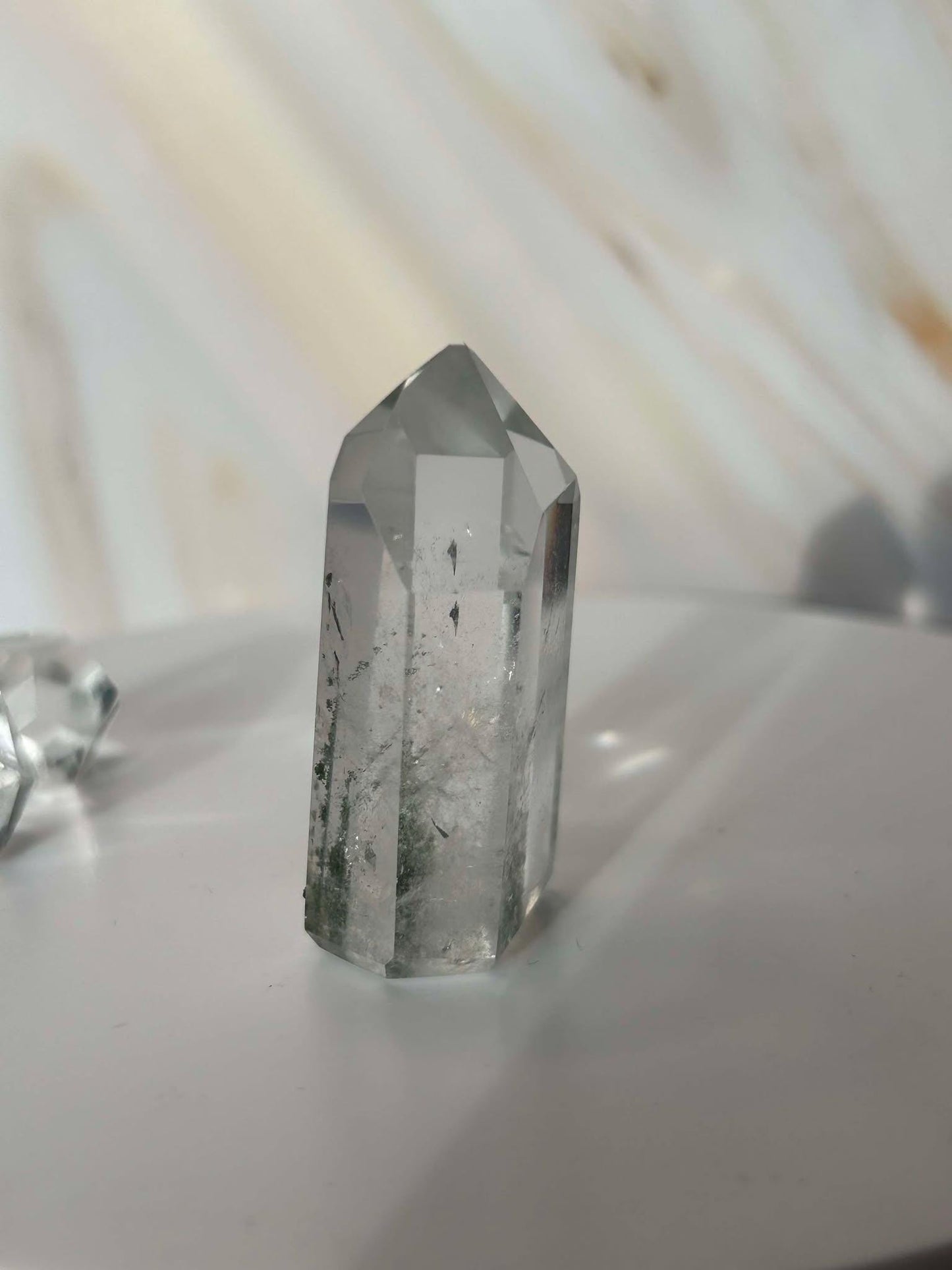 Garden Quartz Lodilite Point Crystal Meditation Crown Root Chakra Altar Decor Stone Nature Inspired Gift Nature Lover Gift Scorpio Gift