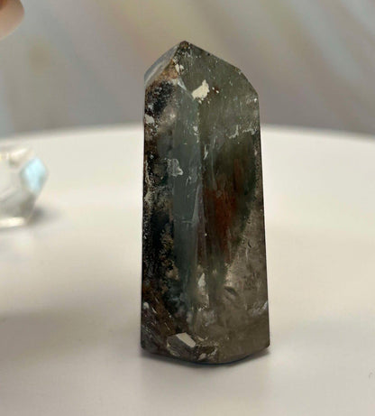 Garden Quartz Lodilite Point Crystal Meditation Crown Root Chakra Altar Decor Stone Nature Inspired Gift Nature Lover Gift Scorpio Gift