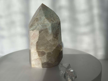Citrine Lepidolite Crystal Point Solar Plexus Third Eye Meditation Feng Shui Libra Crystal Home Warming Student Teacher Baby Shower Gift