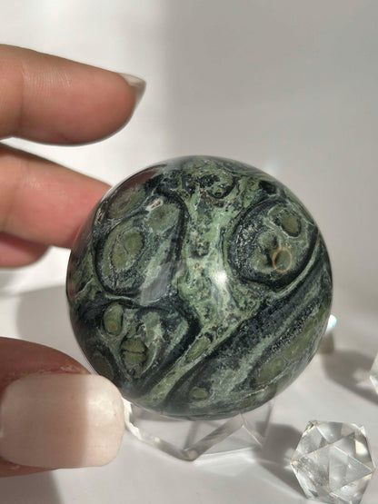 Kambaba Jasper Sphere Root Heart Chakra Meditation Stone Home Decor Reiki Crystal Gift Nature Lovers Healers Yogis Teachers Students Gift