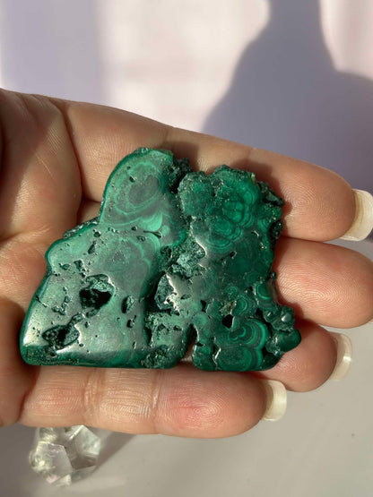 Malachite Free Form Crystal Heart Chakra April May Crystal Taurus Mother Earth Day Best Friend New School Gift New Business Gift Home