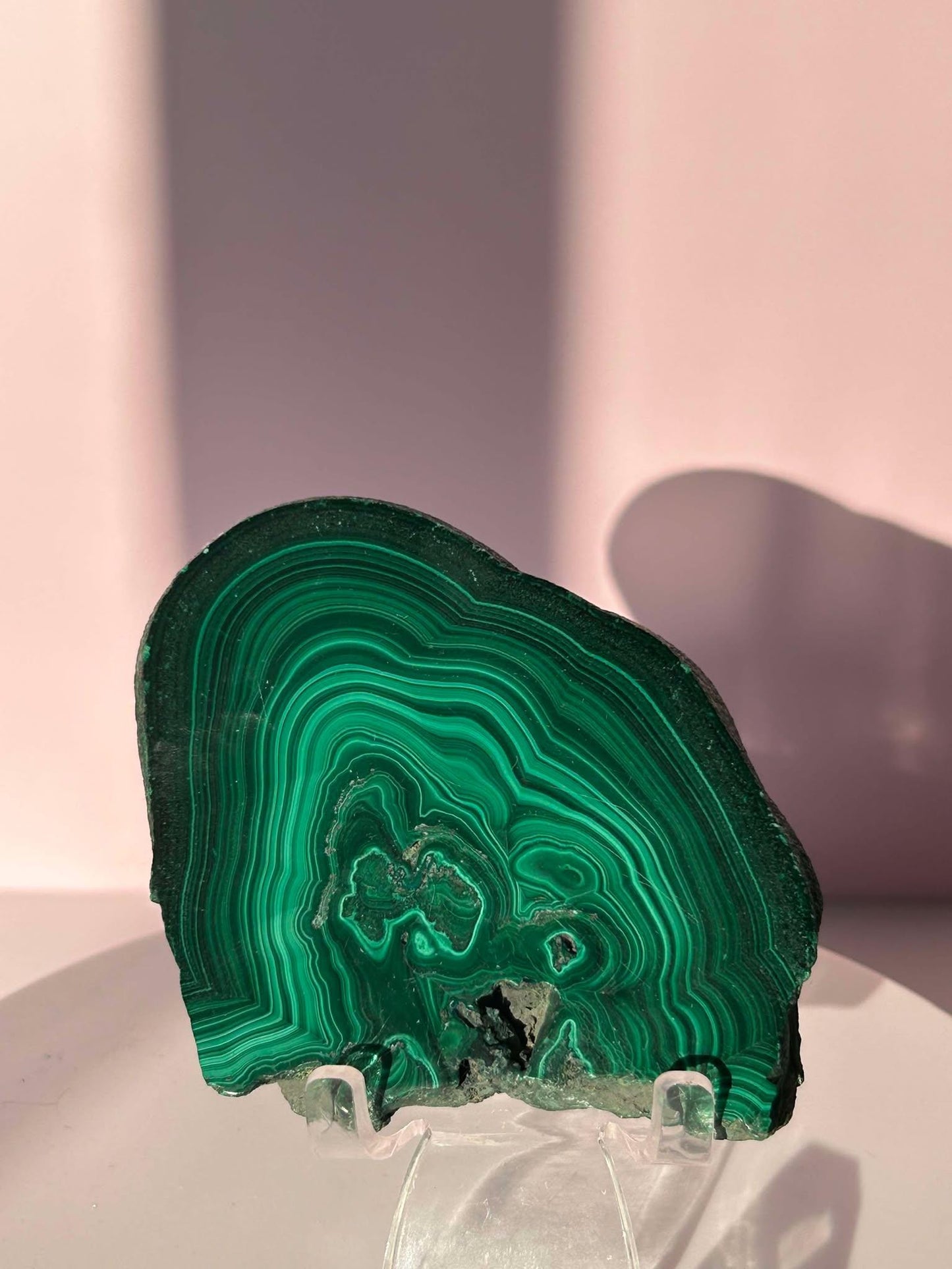 Malachite Free Form Crystal Heart Chakra April May Crystal Taurus Mother Earth Day Best Friend New School Gift New Business Gift Home Decor