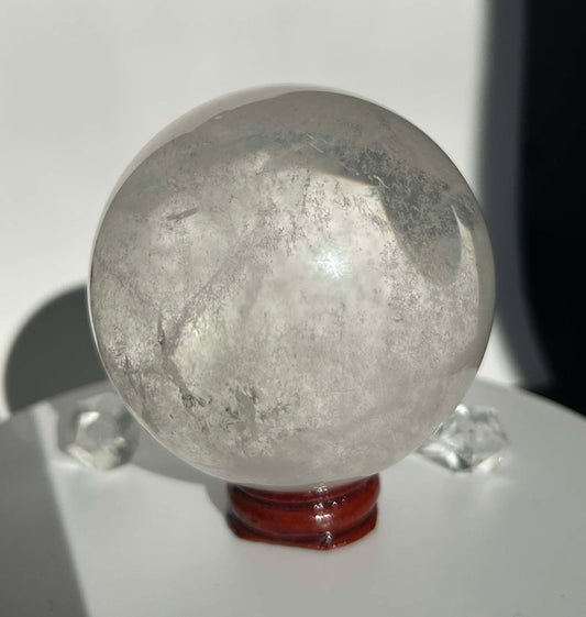 Clear Quartz Crystal Sphere Meditation Crown Chakra Home Decor Feng Shui Healers Gift Yogis Teachers Students Love Nature Crystal Gift 1LB