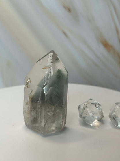 Garden Quartz Lodilite Point Crystal Meditation Crown Root Chakra Altar Decor Stone Nature Inspired Gift Nature Lover Gift Scorpio Gift