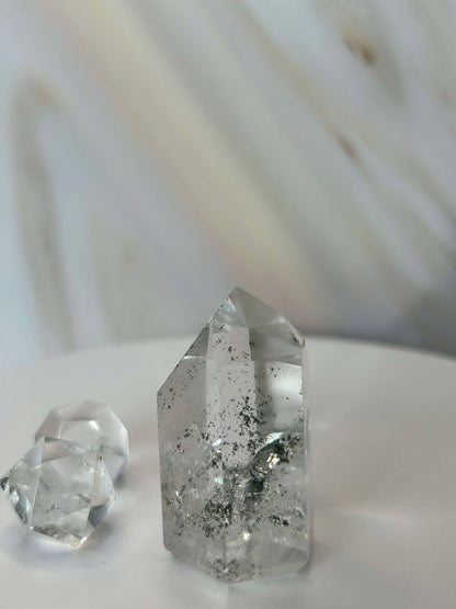 Garden Quartz Lodilite Point Crystal Meditation Crown Root Chakra Altar Decor Stone Nature Inspired Gift Nature Lover Gift Scorpio Gift