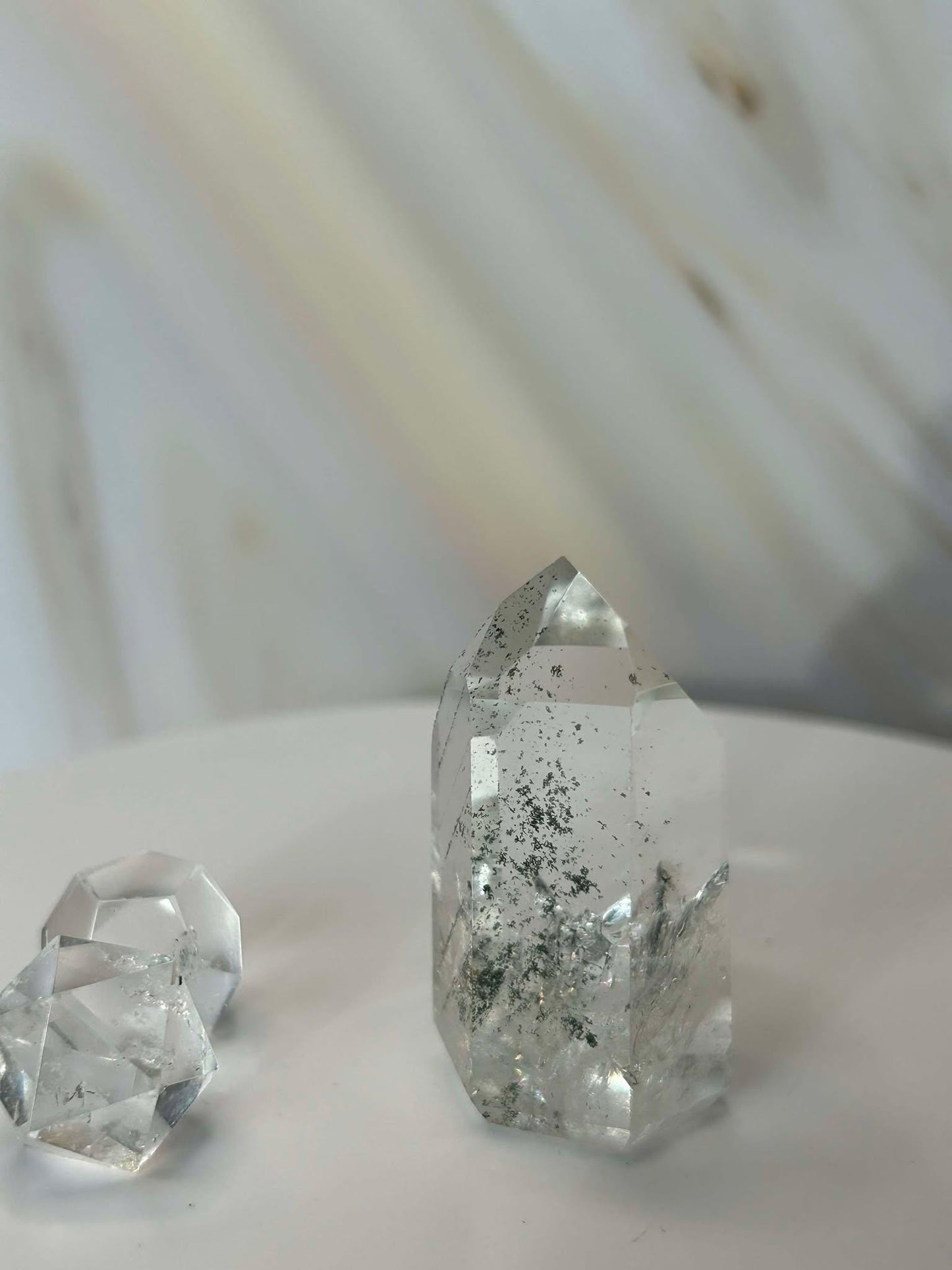 Garden Quartz Lodilite Point Crystal Meditation Crown Root Chakra Altar Decor Stone Nature Inspired Gift Nature Lover Gift Scorpio Gift