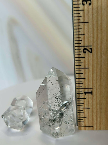 Garden Quartz Lodilite Point Crystal Meditation Crown Root Chakra Altar Decor Stone Nature Inspired Gift Nature Lover Gift Scorpio Gift