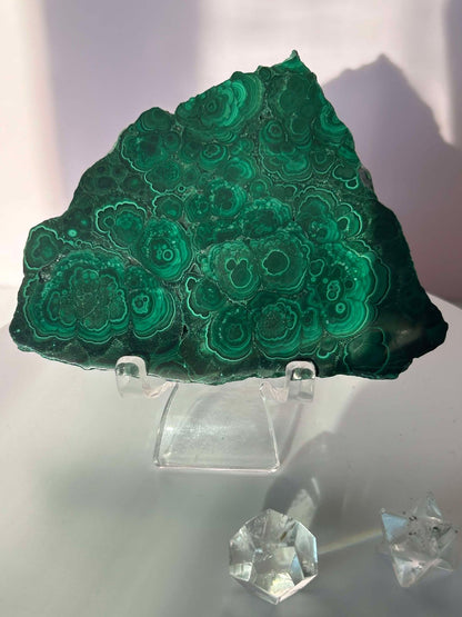 Malachite Slab Crystal Heart Chakra April May Crystal Taurus Mother Earth Day Best Friend New School Gift New Business Gift Home Decor