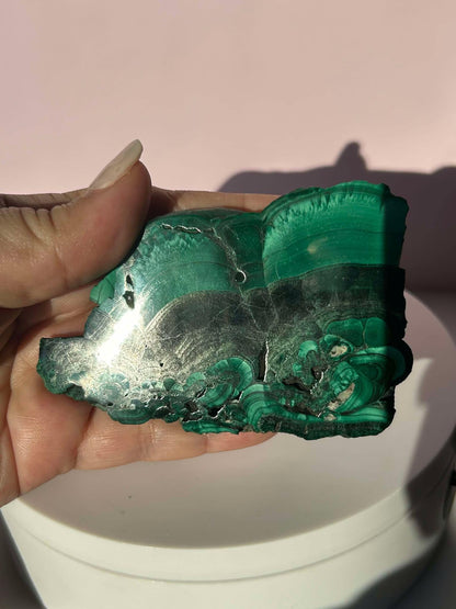 Malachite Slab Crystal Heart Chakra April May Crystal Taurus Mother Earth Day Best Friend New School Gift New Business Gift Home Decor