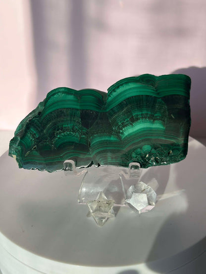 Malachite Slab Crystal Heart Chakra April May Crystal Taurus Mother Earth Day Best Friend New School Gift New Business Gift Home Decor
