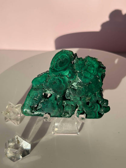 Malachite Free Form Crystal Heart Chakra April May Crystal Taurus Mother Earth Day Best Friend New School Gift New Business Gift Home