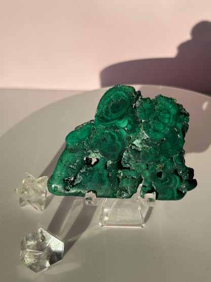 Malachite Free Form Crystal Heart Chakra April May Crystal Taurus Mother Earth Day Best Friend New School Gift New Business Gift Home
