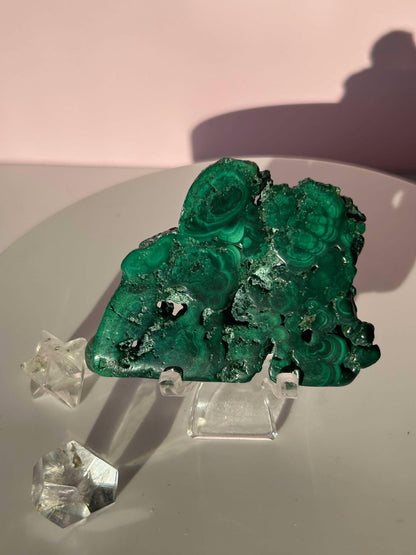 Malachite Free Form Crystal Heart Chakra April May Crystal Taurus Mother Earth Day Best Friend New School Gift New Business Gift Home