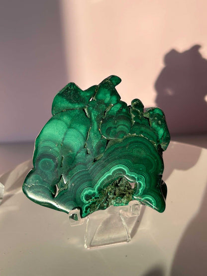 Malachite Free Form Crystal Heart Chakra April May Crystal Taurus Mother Earth Day Best Friend New School Gift New Business Gift Home Decor
