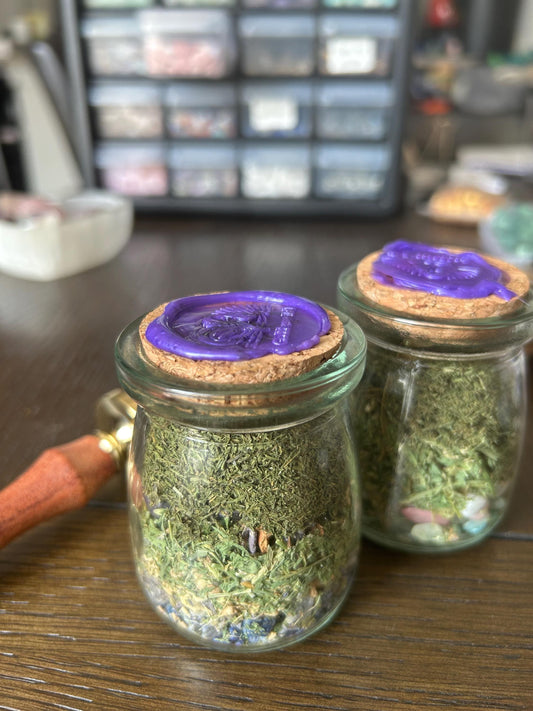 Wishing Jar Crystals Dried Flowers Intention Setting Gift Desk Decor Gratitude Jar Wellness Meditation Positive Self Care Ritual Mindful